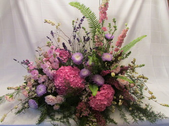 Garden Style Casket Spray from Chillicothe Floral, local florist in Chillicothe, OH