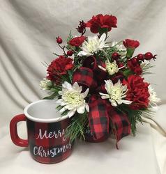 Merry Christmas Buffalo Plaid from Chillicothe Floral, local florist in Chillicothe, OH